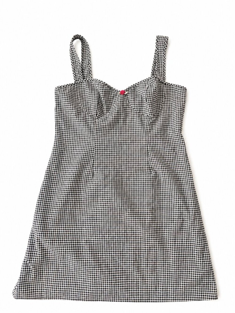 Full Tilt Black White Gingham Mini Dress XL NWT Summer Sundress Checkered